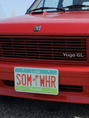 Margaritaville Jimmy Buffett Vanity License Plate It's 5 O'Clock SOM WHR